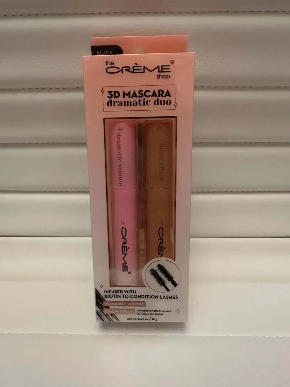 The Crème Shop 3D Mascara Dramatic Duo Black Infused with Biotin